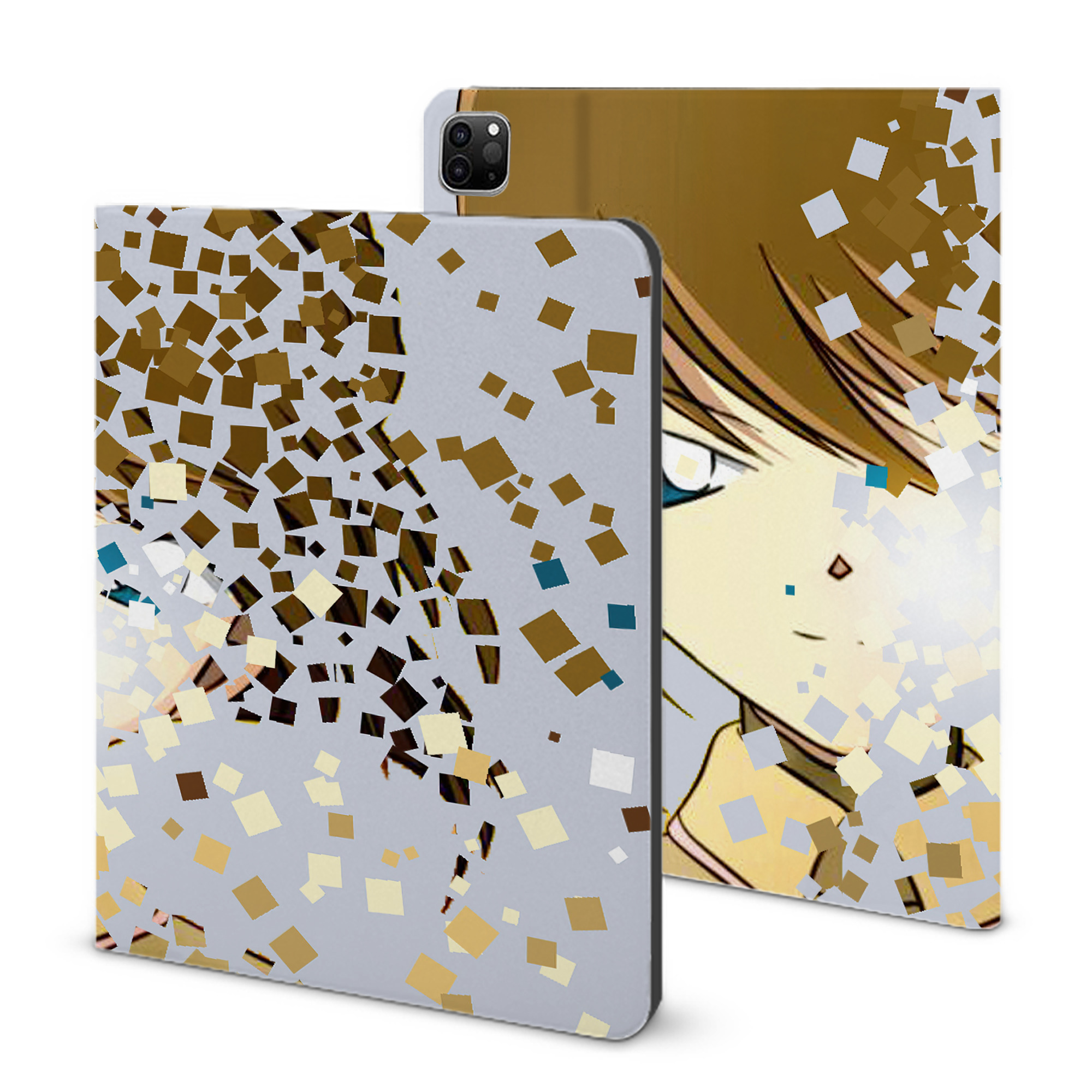 （画像用） 名探偵コナン Detective Conan IPad ケース ブック型 PUレザー TPU 耐衝撃 軽量 薄型 ペン収納なし 全面保護 IPad 各モデル対応